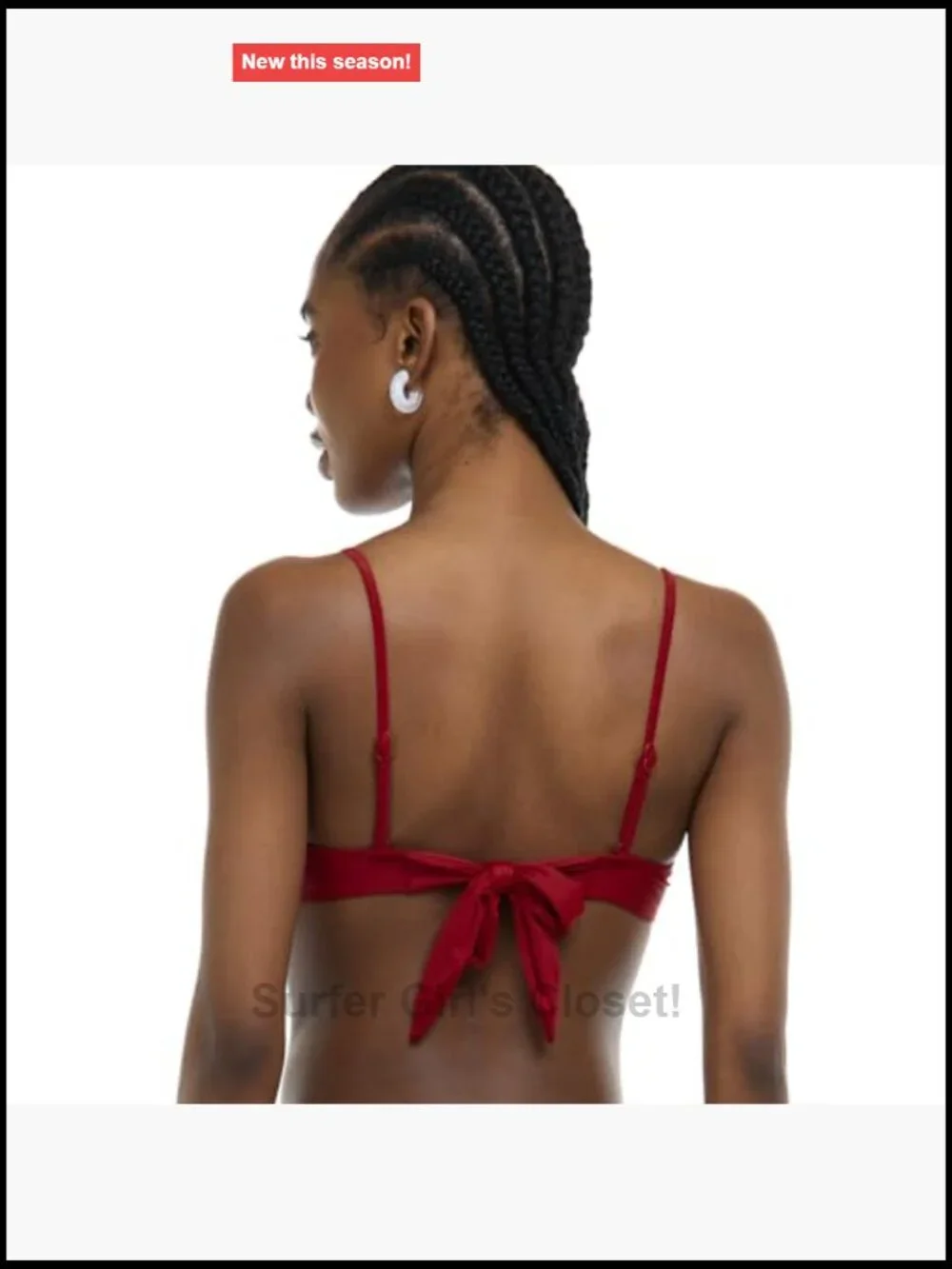 Underwire Bikini Top with Sash-tie Back, Removable Soft Cups, Nylon Blend